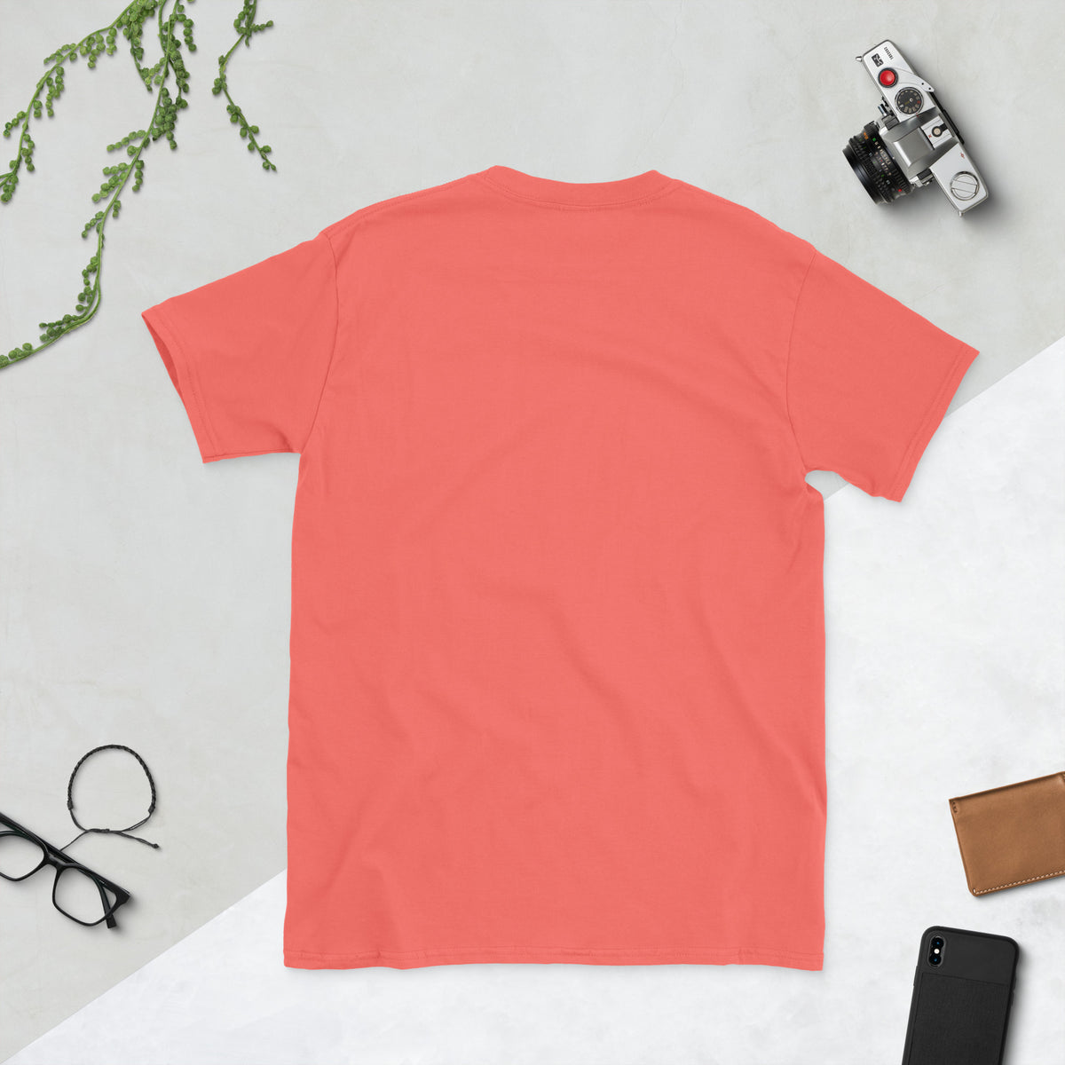 Friends in low places cats AI art design on Coral Silk Gildan 64000 t-shirt - Back view