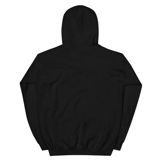 Bigfoot Spirit Animal Hoodie AI art design on Black Gildan hoodie - Back view