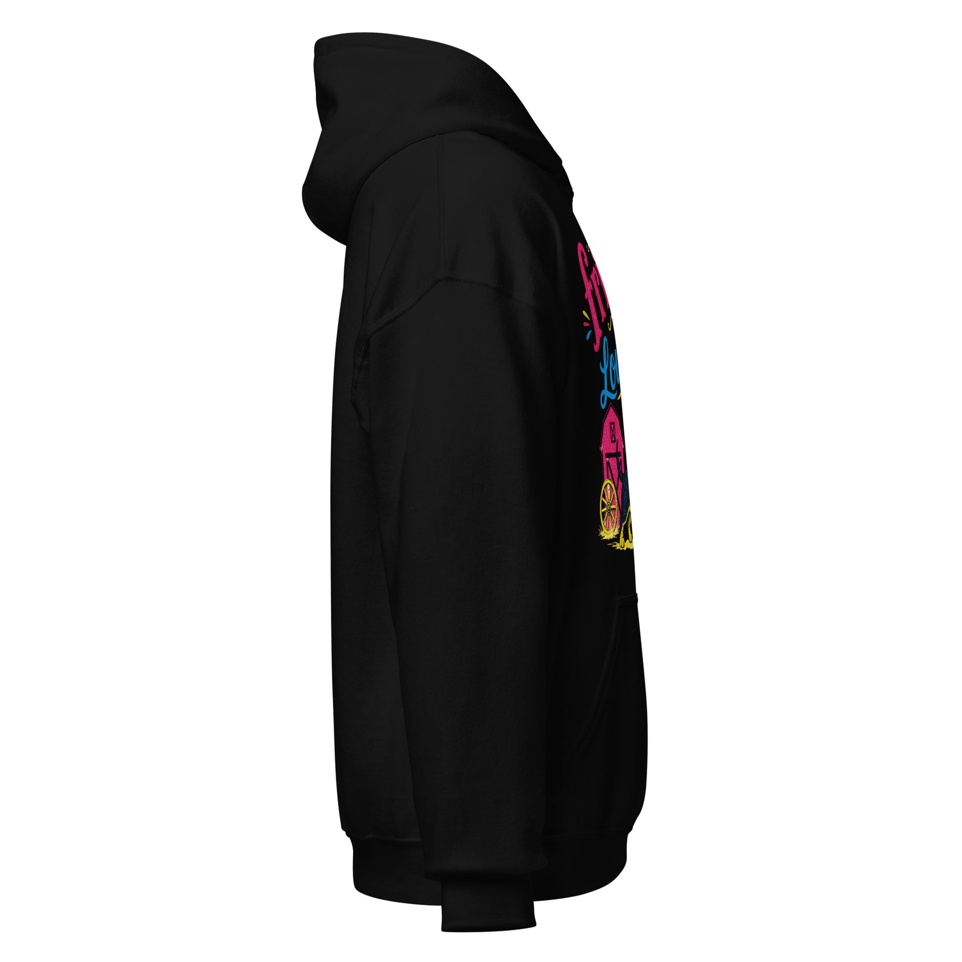 Dachshund AI art design on Black hoodie - Front view