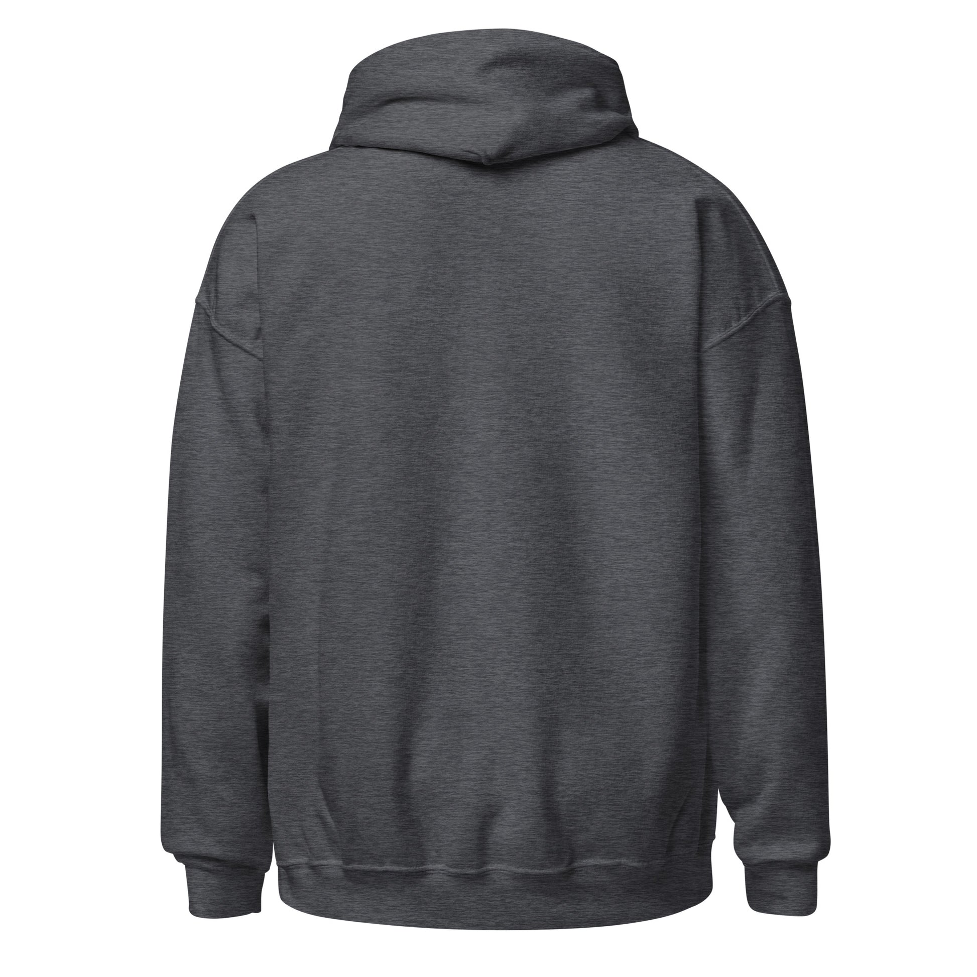 Dachshund AI art design on Dark Heather hoodie - Back view