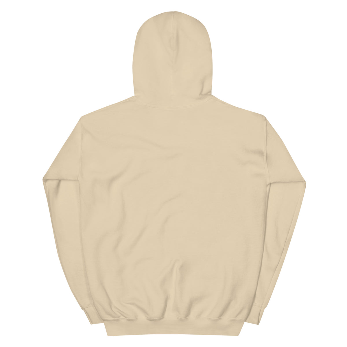 Big Foot Friends in Low Places AI art design on Sand Gildan hoodie - Back view