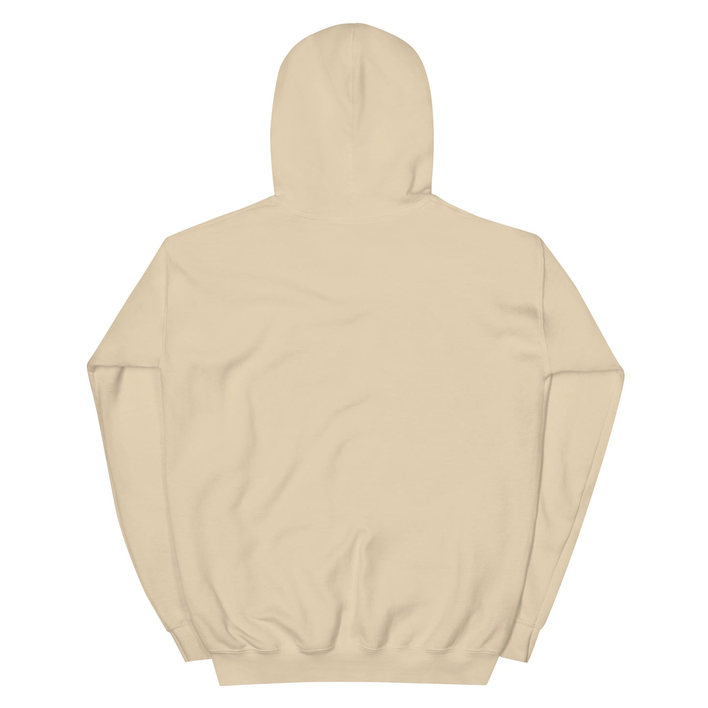 Bigfoot Spirit Animal Hoodie AI art design on Sand Gildan hoodie - Back view