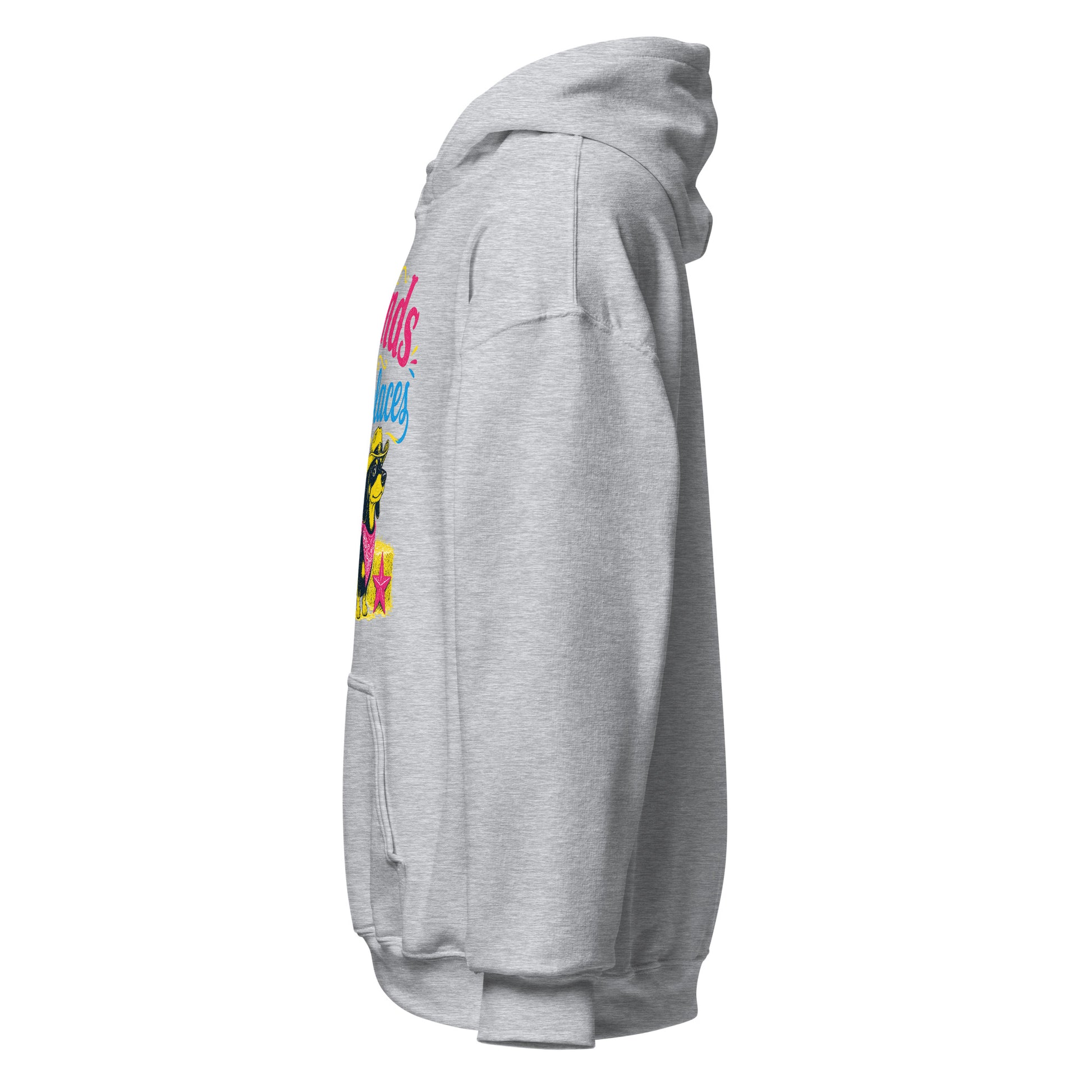 Dachshund AI art design on Black hoodie - Front view