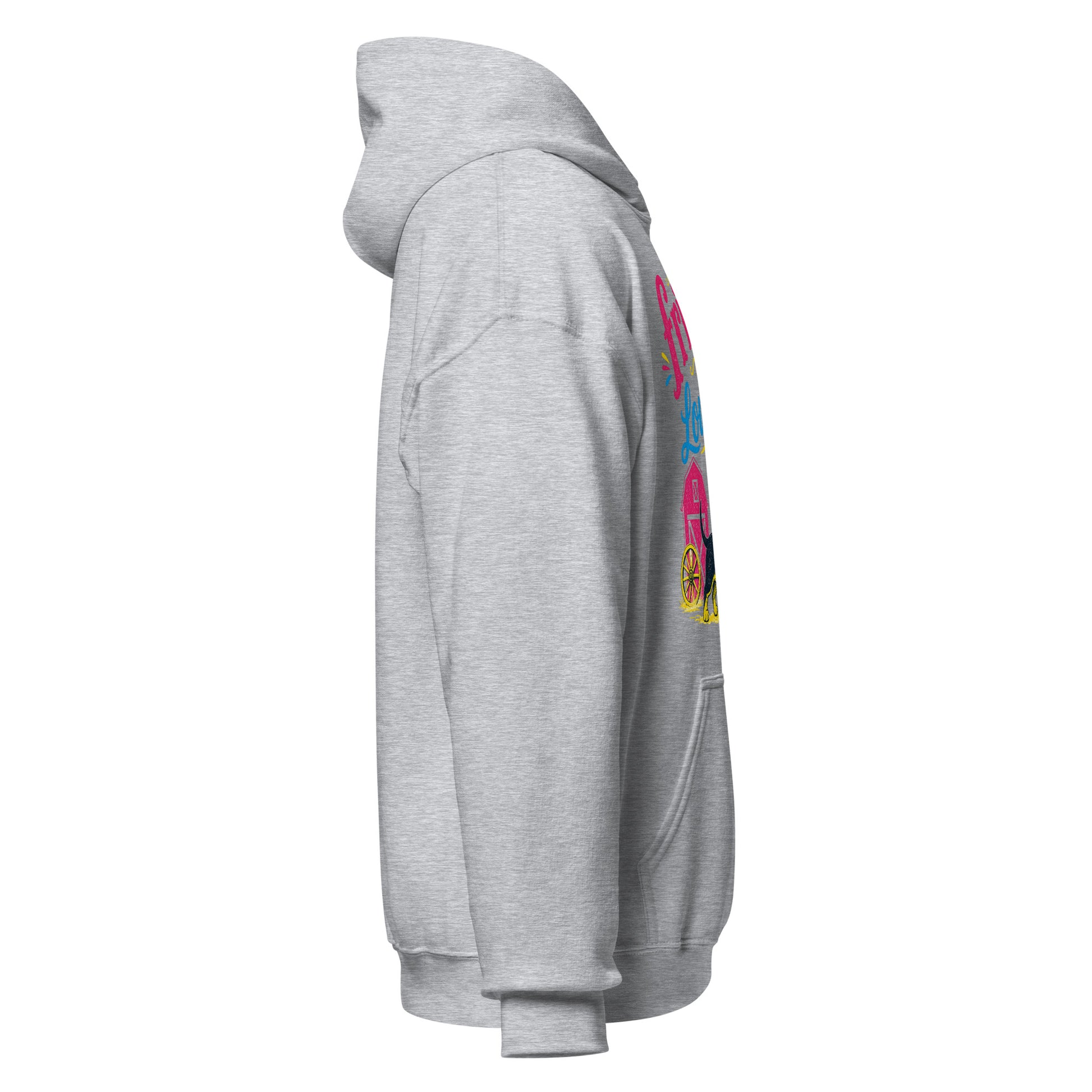 Dachshund AI art design on Black hoodie - Front view