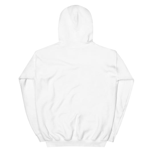 Big Foot Friends in Low Places AI art design on White Gildan hoodie - Back view